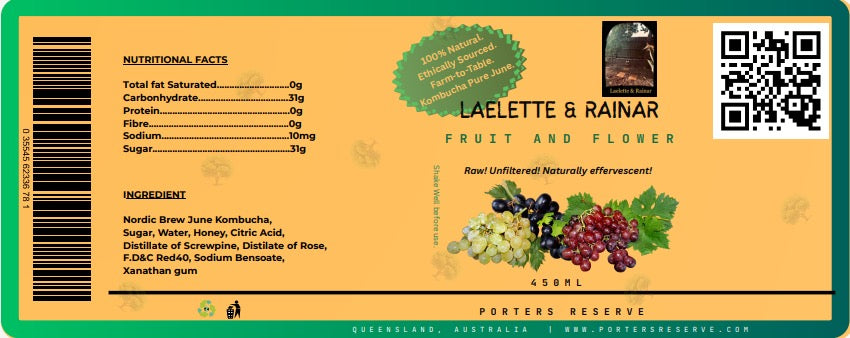 Laelette and Rainar fruits and flowers June Kombucha pure