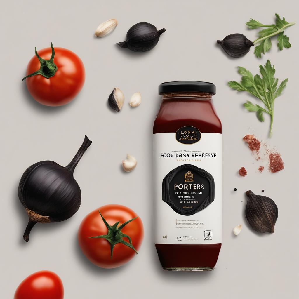 Black garlic tomato sauce